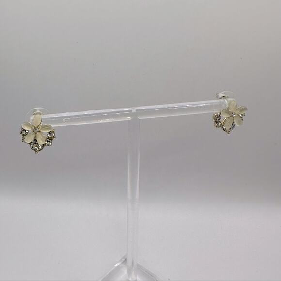 925 Marked Flower Earrings Stud posts Costume Jewelry Preppy Flowers - Picture 5 of 13